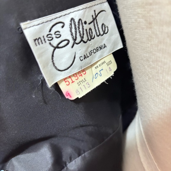 Vintage Miss Elliette 1970’s Elegant Black Lace Top Dress with Bow Detail size10 - Picture 11 of 11